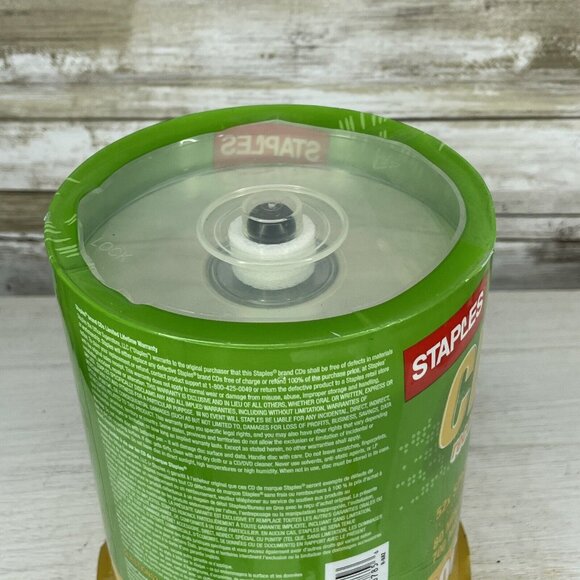 CD-R 80 Minute Recording Discs - Staples 700MB 52x Speed 100 Disc Pack Sealed - Picture 4 of 4